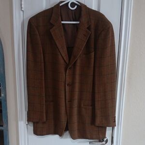 Ermenegildo Zegna "Soft Collection"  For BARNEYS N Y Coffee Window Pane Blazer
